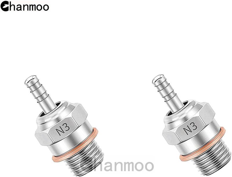 Chanmoo 2PCS 70117H Hot Glow Plugs No.3 N3 N4#3#4 Spark Nitro Engine Parts Replace OS for Traxxas Losi HPI Redcat HSP Himoto RC Car Truck Buggy (N3) - Image 5